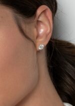 Doris Lab Grown Diamond Stud Earrings  Classic Round  Solitaire Earrings  IGI  E/VS-VVS/EX - Image 2