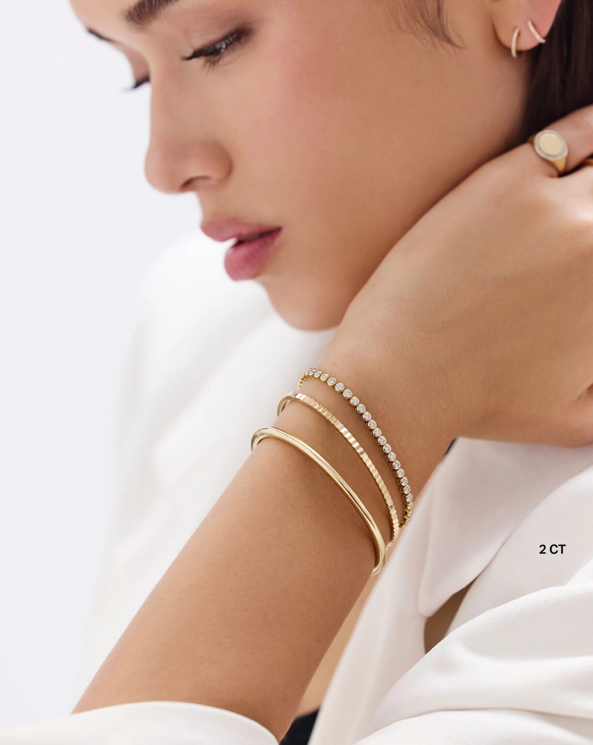 Bubble Bracelet Bezel Lab Grown Diamond Tennis Bracelet - Image 5