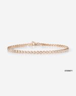 Bezel Mini Diamond Tennis Bracelet  Enternity Coverage Bubble Bracelet Adjustable Length - Image 8