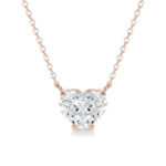 Betty Lab Grown Diamond Pendant Heart Solitaire Necklace - Image 2