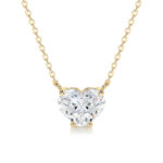 Betty Lab Grown Diamond Pendant Heart Solitaire Necklace