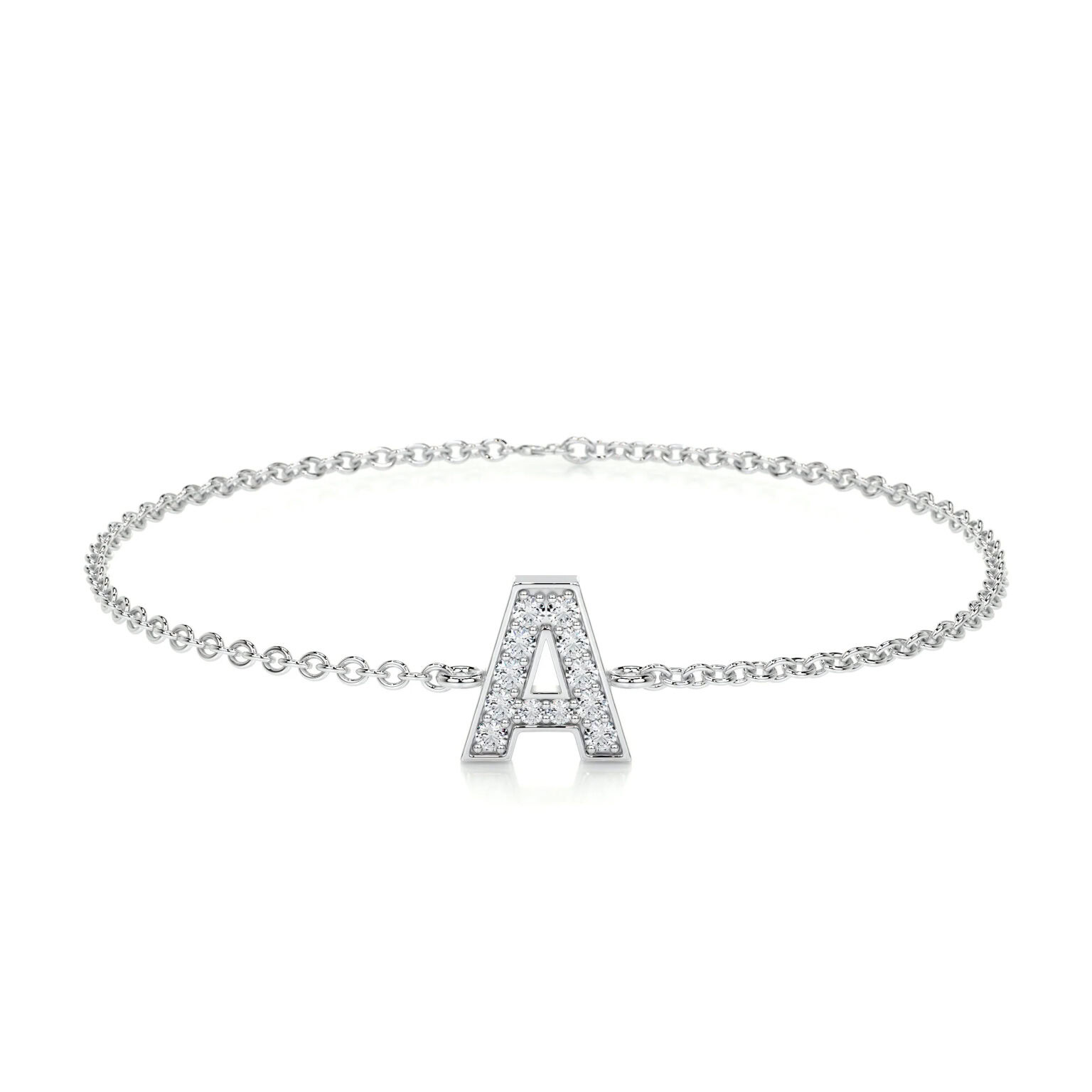 Bridget Letter Lab Grown Diamonds Bracelet Fasion Custom Letter - Image 1