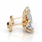 Doris Lab Grown Diamond Studs Pear  Solitaire Earrings  IGI - Image 5