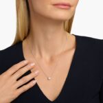 Four Prong Basket Round Solitaire Lab Grown Diamond Pendant Classic Necklace ( E / VS-VVS/EX) - Image 8