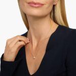 Four Prong Basket Round Solitaire Lab Grown Diamond Pendant Classic Necklace ( E / VS-VVS/EX) - Image 5