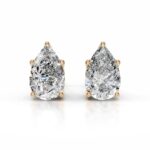 Doris Lab Grown Diamond Studs Pear  Solitaire Earrings  IGI - Image 2