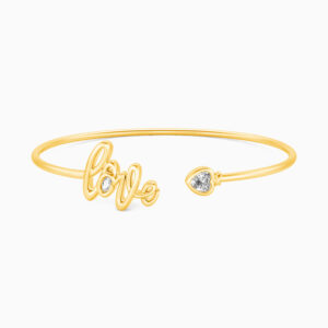 To Be Loved Open Bangle Bracelet