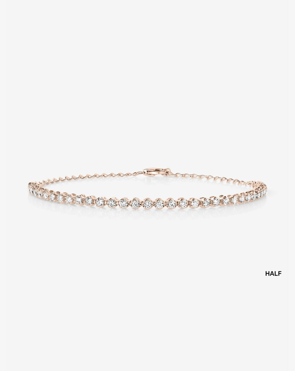 Mini Diamond Half Tennis Bracelet Lab Grown Diamond - Image 8