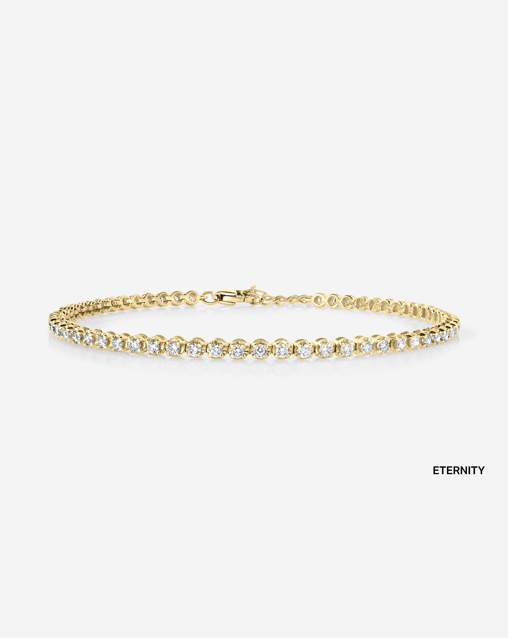 MDTB_4-YG_4472x4472 Mini Diamond Eternity Tennis Bracelet Lab Grown Diamond - Image 1