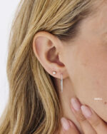 Lab Grown Diamond Hoops Huge Circle Earrings  14K Solid Gold - Image 5