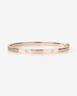 Inlay Lab Grown Diamond Halfway Around Bangle - Image 12