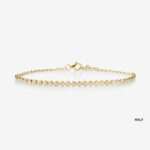 Bezel Mini Diamond Tennis Bracelet  Half Coverage Bubble Bracelet Adjustable Length