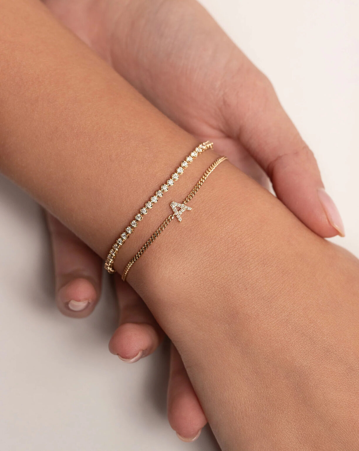 Mini Diamond Half Tennis Bracelet Lab Grown Diamond - Image 2