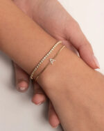 Mini Diamond Half Tennis Bracelet Lab Grown Diamond - Image 2