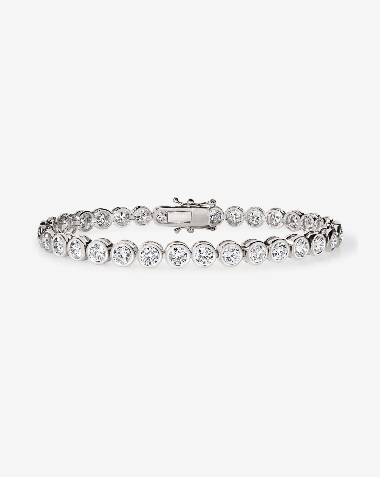 Bubble Bracelet Bezel Lab Grown Diamond Tennis Bracelet - Image 7