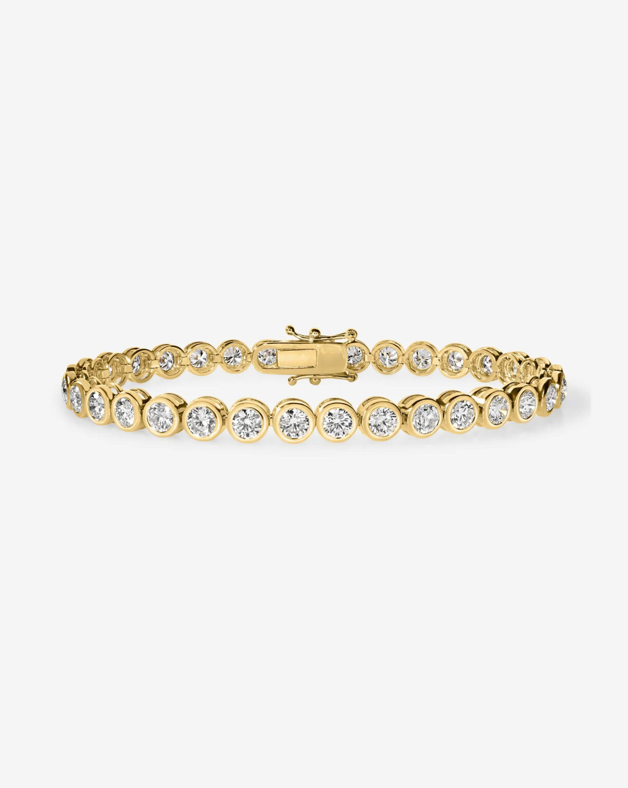 Bubble Bracelet Bezel Lab Grown Diamond Tennis Bracelet - Image 1
