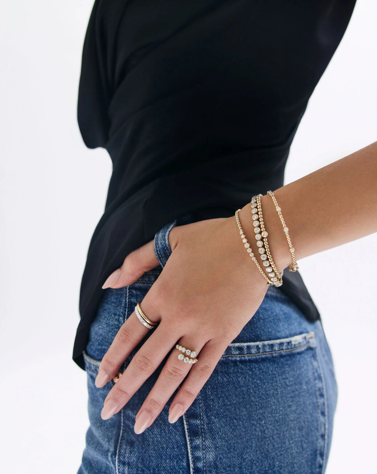 Bubble Bracelet Bezel Lab Grown Diamond Tennis Bracelet - Image 4