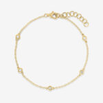 Petite Lab Grown Diamond Bezel Station Bracelet