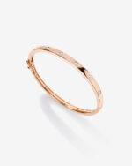 Inlay Lab Grown Diamond Halfway Around Bangle - Image 13