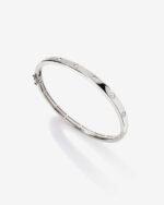 Inlay Lab Grown Diamond Halfway Around Bangle - Image 10