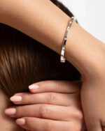 Inlay Lab Grown Diamond Halfway Around Bangle - Image 8