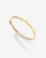 Inlay Lab Grown Diamond Halfway Around Bangle - Image 9