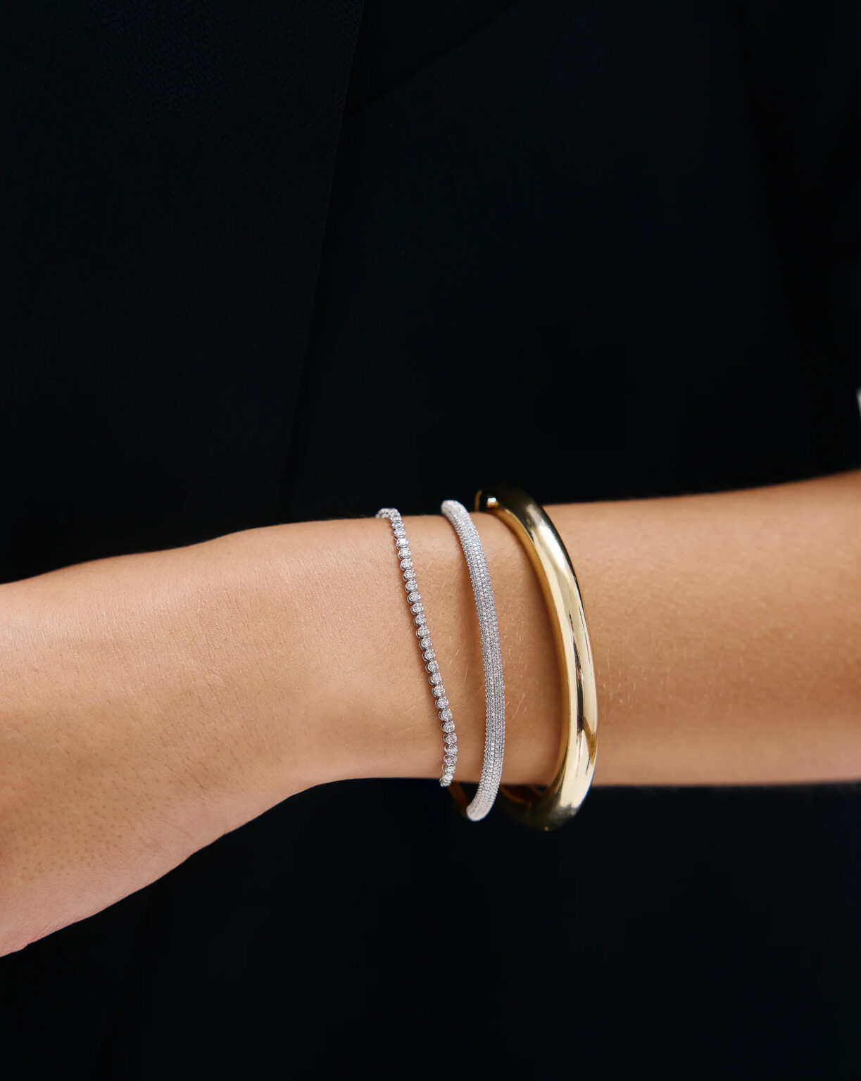 Mini Diamond Half Tennis Bracelet Lab Grown Diamond - Image 6