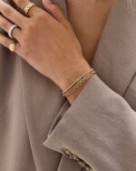 Mini Diamond Half Tennis Bracelet Lab Grown Diamond - Image 3