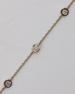 Large Lab Grown Diamond Bezel Station Bracelet - Image 8