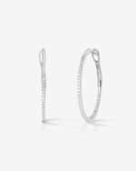 Lab Grown Diamond Hoops Huge Circle Earrings  14K Solid Gold - Image 10