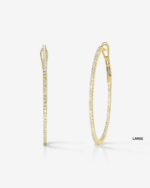 Lab Grown Diamond Hoops Huge Circle Earrings  14K Solid Gold - Image 14