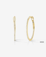 Lab Grown Diamond Hoops Huge Circle Earrings  14K Solid Gold - Image 13