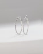 Lab Grown Diamond Hoops Huge Circle Earrings  14K Solid Gold - Image 11