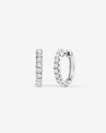 Jumbo Lab Grown Diamond Huggies Earrings  14K Solid Gold - Image 7