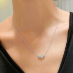 Susan Lab Grown Diamond Pendan 3 Stone Style Necklace - Image 2