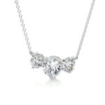 Susan Lab Grown Diamond Pendan 3 Stone Style Necklace - Image 6