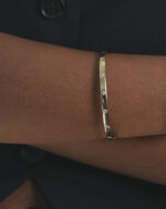 Inlay Lab Grown Diamond Halfway Around Bangle - Image 3