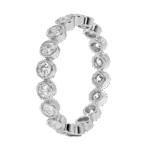 bubble tennis round cut bezel lab grown diamond eternity band stackable wedding ring2