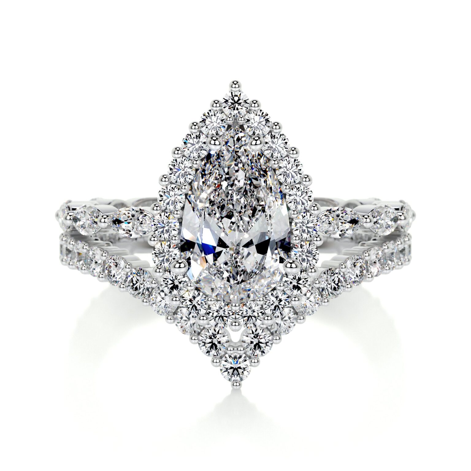 dawn lab grown diamond bridal set pear diamond engagement wedding ring set