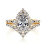dawn lab grown diamond bridal set pear diamond engagement wedding ring set