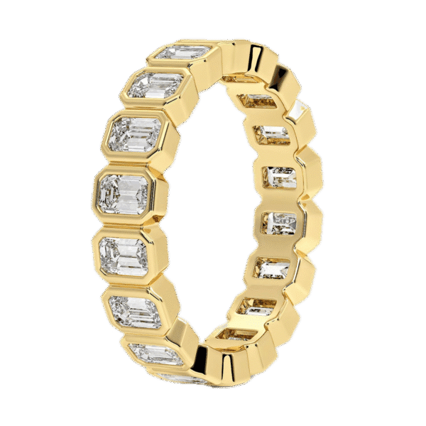 emerald cut lab grown diamond eternity band stackable wedding ring1