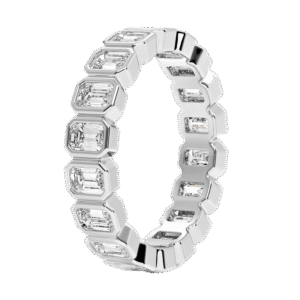 emerald cut lab grown diamond eternity band stackable wedding ring2
