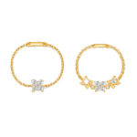 forsythia lab grown diamond ring 18k gold dainty fashion chain stackable ring 1