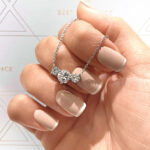 Susan Lab Grown Diamond Pendan 3 Stone Style Necklace - Image 3