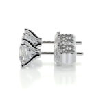 Jamie Lab Grown Diamond Stud Earrings Princess Solitaire Earrings  IGI  E/VS-VVS/EX - Image 4