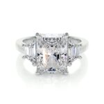 3 stones radiant engagement ring skylar lab grown diamond ring