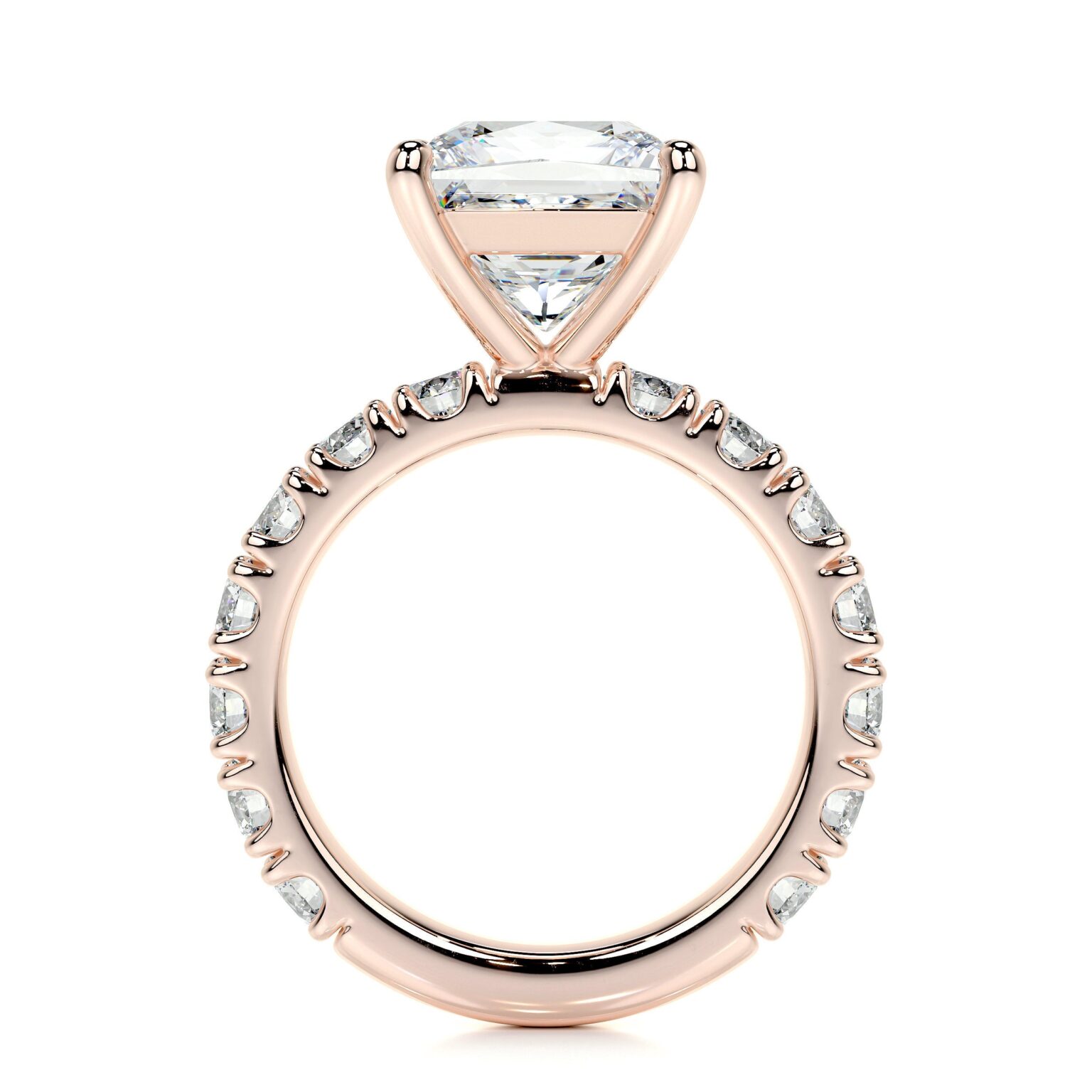 princess solitaire engagement ring classic 4 prong molly lab grown diamond ring