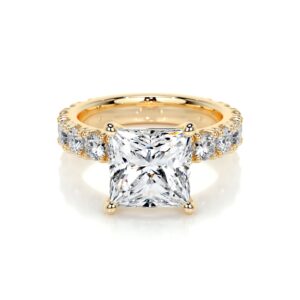 princess solitaire engagement ring classic 4 prong molly lab grown diamond ring