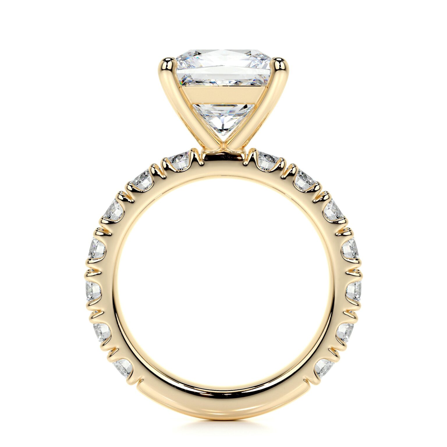 princess solitaire engagement ring classic 4 prong molly lab grown diamond ring