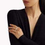 lab grown emerald cut eternity band full:half circle luxury wedding ring